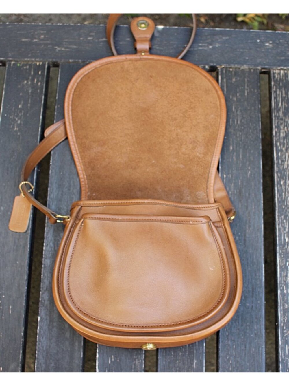 Coach Vintage - Riding Bag (Saddle Bag) 9851 in color Putty, USA Pre-1994 - Picture 6 of 15